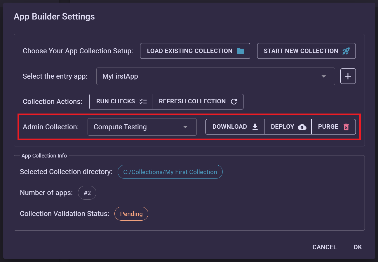 App Builder admin field