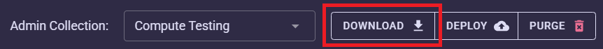 App Builder admin download button