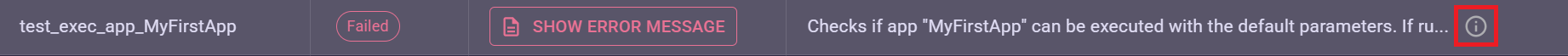 App Builder Description Button