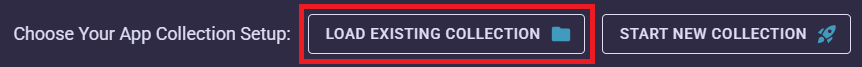 App Builder load collection button